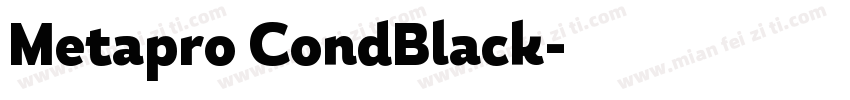 Metapro CondBlack字体转换